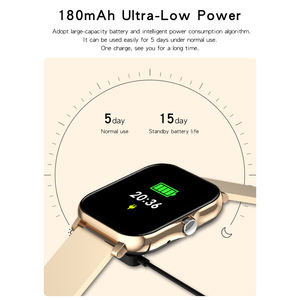 LIGE BW0242 Şampanya Rengi Silikon Akıllı Saat Erkekler ve Kadınlar için Arama Yapma Müzik Çalar Nabız Ölçer IOS Android Giyilebilir Cihazlar - Product Image 4