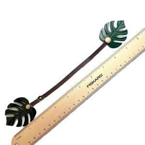 In stock: Monstera leaf PU leather <b>bag</b> <b>charm</b>, Bohemian style keychain, vintage car keychain - Product Image 5