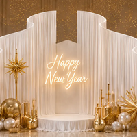 Supporto Autoportante in Metallo per Decorazioni Matrimoniali, Palco Cerimonie, Esposizione Fiori con Rivestimento Dorato Resistente