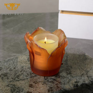 Flor de tulipán hecha a mano, cristal de fundición perfumado, candelabro, portavelas, regalos de fiesta - Product Image 5