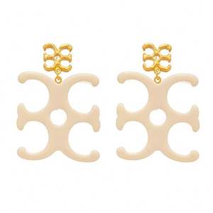 Pendientes de Botón de Aleación de Zinc con Baño de Oro de Diseño Geométrico, Joyería de Moda Unisex de Lujo - Product Image 6