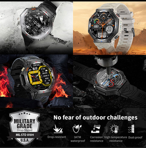 Reloj Inteligente Deportivo para Exteriores KC91, Resistente al Agua 3ATM, Asistente de Voz, Monitoreo de Salud, Batería de 530 mAh, Reloj Inteligente con GPS y Linterna - Product Image 6