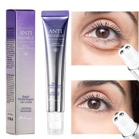 Crème Contour des Yeux Anti-Rides à Rouleau 20g Hydratante, Atténuante, Raffermissante pour les Rides Fines