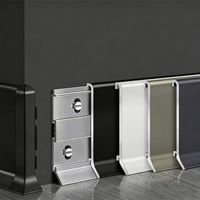 Plinthe de cuisine en alliage d'aluminium de bonne qualité, bande imperméable, plaque de protection et plinthe pour le bas des armoires