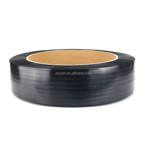 Bright Black High Tenacity PET Strapping 13x0.8mm for Manual Packing in Rolls Stack in <b>Pallets</b> - Product Image 3