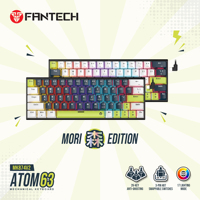 FANTECH Keyboard Gaming mekanis berkabel MK874V2 kabel lepas pasang 63 tombol RGB antighosting Double-Shot ABS PC Gaming