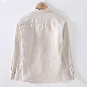 <span class=keywords><strong>Chemise</strong></span> <span class=keywords><strong>Homme</strong></span> RNSHANGER <span class=keywords><strong>en</strong></span> <span class=keywords><strong>Lin</strong></span> à <span class=keywords><strong>Manches</strong></span> <span class=keywords><strong>Longues</strong></span>, Décontractée et Habillée, Couleur Unie, Tendance Ample, Col Rabattu, Simple Boutonnage - Product Image 6