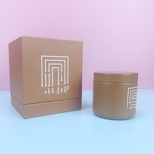 1oz 2oz 3oz 4oz 8oz <b>Clear</b> Frosted Yellow Glass Jar Cosmetics Body Scrub Jars with Lid with Custom Color <b>Box</b> - Product Image 4