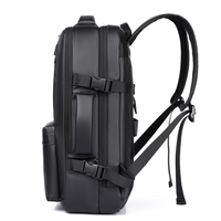 Sac à dos scolaire imperméable pour homme, classique, avec port USB, durable, noir, pour ordinateur portable et voyage