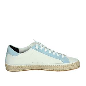 Baskets Donna Blanches et Bleu Clair, Espadrilles Plates pour Femmes, Taille 35 - Product Image 4