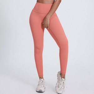 Mujeres 3 líneas Hip Lift Tight Leggings Gym Fitness Workout Pantalones 70% Nylon 30% Spandex Tela 22 colores Yoga Leggings - Product Image 4