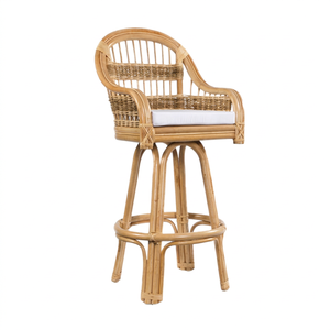 Taburete de Bar de Bambú de Diseño Moderno, Silla Alta Retro para Barra, Conjuntos para Restaurante, Cafetería, Jardín, Comedor, Centro Comercial, Sala de Estar - Product Image 1