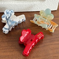 Barrette à cheveux en acétate écologique - Clip floral de 6 cm pour filles, accessoires pour cheveux avec logo personnalisé