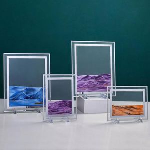 3d Sandscape in Motion, Display Desktop Decorations of <b>Moving</b> Sand Art Picture Round Glass 3d Sand Art Painting/ - Product Image 5