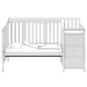 4-in-1 Modern <strong>Sleigh</strong> Style Baby <strong>Bed</strong> Convert to Toddler <strong>Bed</strong> Sofa <strong>Bed</strong> Writing Desk Convertible Adult <strong>Bed</strong> Bedroom Use - Product Image 4