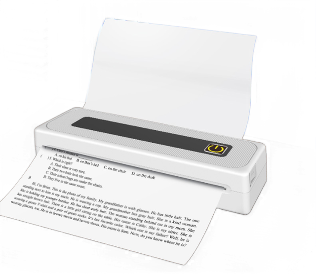 Mini A4 Printer Thermal,portable Mini Printer Set,a4 Size Portable Mini Printer Wireless Mobile Phone Therm