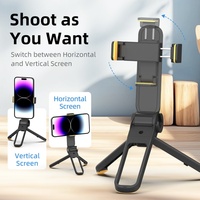 Mini trépied professionnel en fibre de carbone pour téléphone, stabilisateur de cardan, perche à selfie pliable, télécommande sans fil pour smartphone