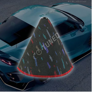 JDM-pomo de palanca de cambio de tela de confeti, cubierta de bota de punto rojo, hiper tela, cubierta de palanca de cambios, collares AT/MT, negro - Product Image 2