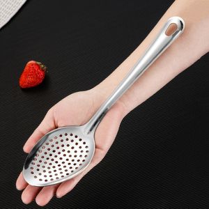 Stainless Steel Slotted Spoon Set 2Pcs Large Serving Spoon For Cooking And Straining Food With Perforated Design - Product Image 3