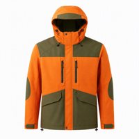 Veste coupe-vent technique pour homme, durable, verte, robuste, avec capuche, pour activités de plein air, style streetwear, printemps