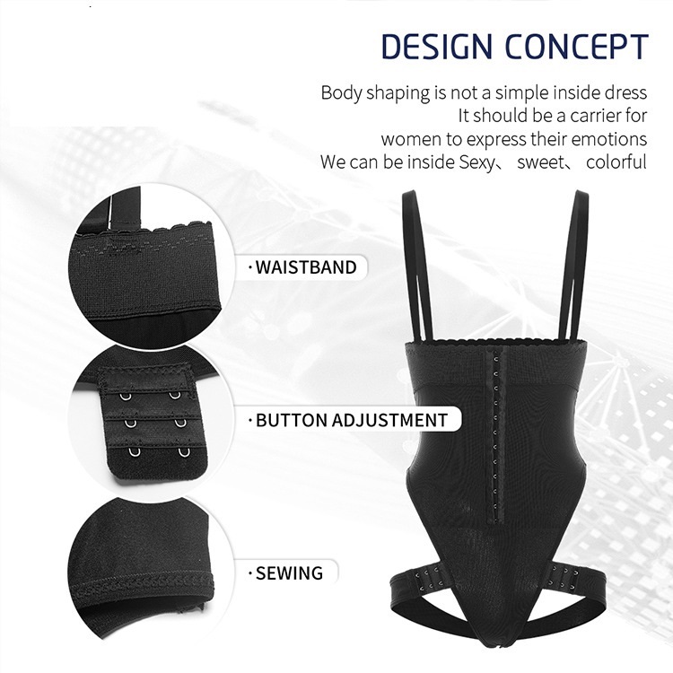 Women Shapewear Bodysuit Body Shaper Smooth Body Briefer Shapewear Seamless Bodysuit Bridal Thong Hip Enhancer Stomach Push Up