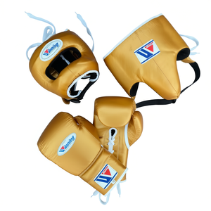Nuevo Conjunto de Equipo de Sparring Profesional de 3 Piezas, Guantes de Boxeo de Cuero Estampado con Cordones para Artes Marciales - Product Image 1