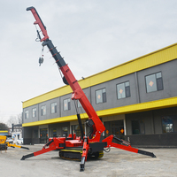 Grue araignée industrielle JCPROTECH 3T 8T fabriquée en Chine, électrique/diesel, hauteur de levage 15m, élévateur de paniers et de verre pour extérieur