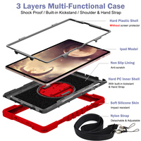 Étui de tablette en silicone antichoc de qualité supérieure avec poignée rotative, idéal pour les voyages d'affaires, avec support pliable et sangle pour Samsung Tab S7 FE