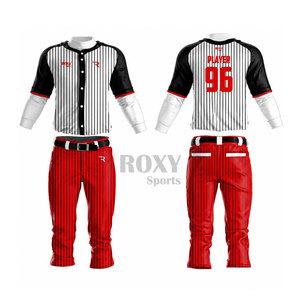 Uniforme de baseball professionnel unisexe avec logo personnalisé imprimé, <span class=keywords><strong>maillot</strong></span> et pantalon respirants haute performance, vêtements de sport pour équipes - Product Image 2