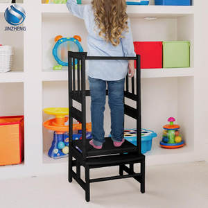 Tabouret de cuisine pour enfants avec rail de sécurité Tour d'apprentissage en <span class=keywords><strong>bois</strong></span> de bambou pour les tout-petits de <span class=keywords><strong>18</strong></span> <span class=keywords><strong>mois</strong></span> et plus - Product Image 1