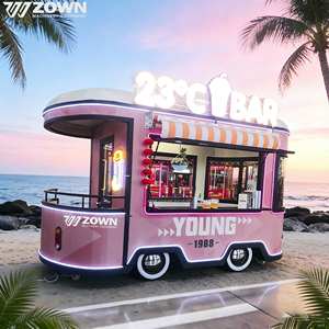Customized Color Vintage Tram Electric Food Truck Custom LED Neon Light Beverage Dessert Mobile Catering Van Luxury Fashionable - Product Image 1