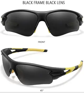 Kacamata hitam desainer UV400, kacamata sepeda ukuran besar pria wanita, kacamata hitam olahraga luar ruangan