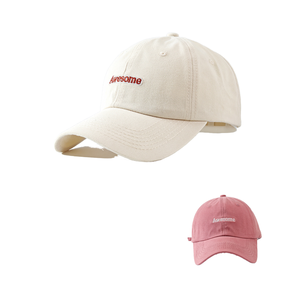 JS顶棒球帽女夏季户外运动太阳帽长吊带仿旧休闲跑帽 - Product Image 6