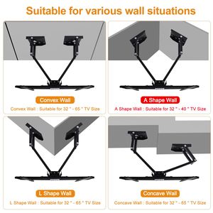 32-65 Inches Articulating <strong>TV</strong> Wall Mount <strong>Corner</strong> <strong>Bracket</strong> - Product Image 6