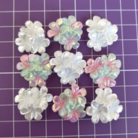 100 Piezas de Flores de Resina Planas Mixtas, Decoración Colorida Transparente para Scrapbooking, Manualidades, Joyería, Decoración con Pegamento en Crema