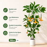 Pohon Datura Buatan dalam Pot - Dekorasi Rumah/Kantor Bergaya Mewah Ramah Lingkungan