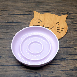 Hewan peliharaan kucing dan anjing makanan lambat piring perlengkapan hewan peliharaan anti-tersedak kucing dan anjing lambat piring makanan licking peralatan makanan hewan peliharaan - Product Image 1