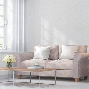 ORON <strong>Embossed</strong> <strong>White</strong> Textured <strong>Wallpaper</strong> Peel and Stick Self Adhesive Vinyl Silk <strong>Wallpaper</strong> for Wall Decoration 23.5 Inch X117inch - Product Image 4
