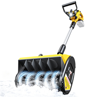 Pelle à neige pour allée 12 pouces, alimentée par batterie 20V, avec portée de 20 pieds et lumière LED pour les marches et les allées