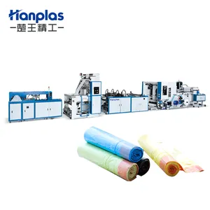 HP-RD PE PP Hanplas Interleaved Draw Tape Rolling Perforated Plastic Garbage Bag Making Machine