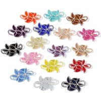 Patch floral multicolore en strass pour DIY, accessoire pour chaussures, barrettes et embellissement de vêtements