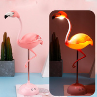 Lampe de table à led multifonctionnelle, flamands roses pour l'étude, veilleuse, créatif, jolie, chaude et romantique