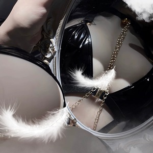 Lencería Erótica y Sexy de 3 Piezas con Orejas de Gato, Body de Látex Fino, Disfraz de Cosplay para Mujer, Ropa Interior Transparente y Sexy - Product Image 4