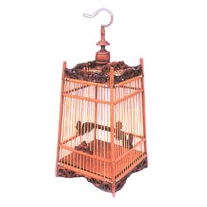 El yapımı ahşap oyma kuş kafesi antika asılı kuş kafesleri bambu ahşap kuş evi - Product Image 1