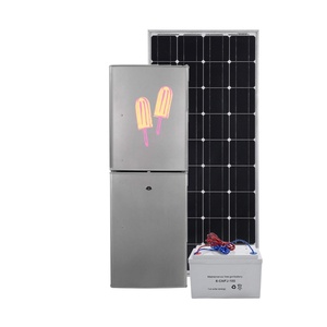 Haute qualité BCD-108 <span class=keywords><strong>litres</strong></span> haut de gamme-<span class=keywords><strong>congélateur</strong></span> en acier inoxydable réfrigérateur vertical solaire/électricité ménage extérieur Portable - Product Image 1