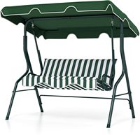 Balançoire de véranda pour enfants à 3 places, personnalisable, détachable, réglable, en métal, imperméable, pour extérieur, patio, jardin