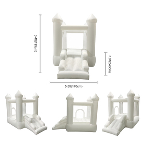 Bữa tiệc sinh nhật ngoài trời cần thiết lâu đài bơm hơi nhỏ màu trắng với quạt gió bao gồm nhà bị trả lại - Product Image 3