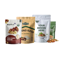 Emballage de produits cadeaux en plastique personnalisé avec conception gratuite, sachets debout, petits sachets refermables en mylar pour l'emballage d'aliments, de noix, de bonbons