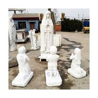 Statue de Marie en granit triste en marbre de conception traditionnelle personnalisée pour cimetière catholique
