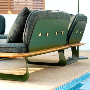 Luxury Modern Teak Aluminum <b>Outdoor</b> Set-<b>waterproof</b> Weather Resistant Eco-friendly High-density Foam <b>Cushions</b> Garden Ld201sf - Product Image 3